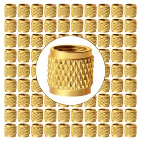 Vx-202408240005 Vxcicc 96 Pcs 1/4 Inch Flare Caps Solid Brass Valve Tone