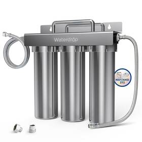 B0962m2qzm Waterdrop Tst-uf 0.01 M Ultra-filtration Under Sink Water Filter System Stainles