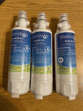 Lt700p Waterdrop Wd-f32 Brand New 3 Water Filters Cartridges Fits Lg Sealed