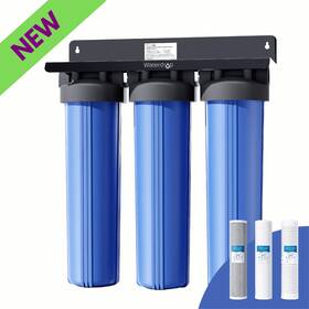 Wd-whf3t-fg Waterdrop 3-stage Whole House Water Filter System Reduce Iron And Manganese