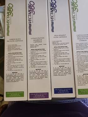 Waterite 827523180053 New 4 Cartridges For Vectapure 360 Filtration System