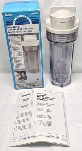 625.343420 Waterworks Sears Deluxe Multi-purpose Water Filter Housing Model No