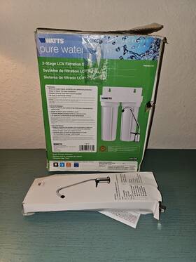 Pwdwlcv2 Watts Pure Water 2-stage Lcv Filtration System With Chrome Faucet-new/open Box