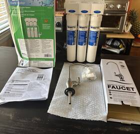 Pwdwufkc3 Watts Pure H2o 3 Stage Uf Ultra Water Filtration System Under Sink Auto Shut Off Valve