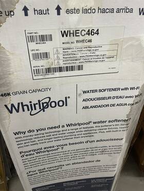 Whec464 Whirlpool Genuine 46k Grain Water Softener Whec464 Whirlpool Genuine 46k Grain Water Softener