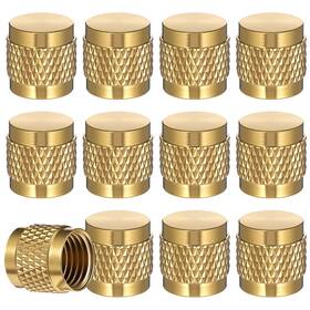 Xelsluthe 695175 1 4rgsnz5o 10pack 1/4ftft Flare Cap Round Brass Refrigerant Locking Caps Hvac Locking