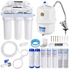 06kit001-50g5sf-8n.v1 Yescom Water Filter System 5 Stage Reverse Osmosis Ro Drinking Purifier Full Kit 100gpd