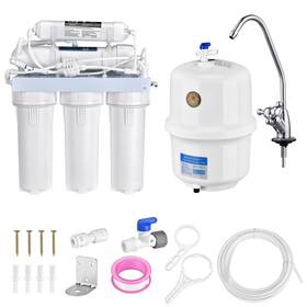 06wfs001-50gro-5sf.v1 Yescom 5 Stage Reverse Osmosis Water Filter System Ro Drinking Faucet Purifier Home Wqa