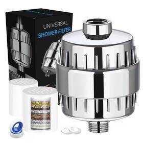 Chrome-2 Zgmeh Bs05105 20 Stage Shower Head Filter - 2 Cartridges Hard Pack