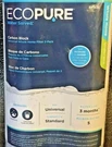 New Ecopure Water Filter 2-PACK EPW2C Universal Standard Carbon Block Undersink. Fixed Price $16.99.