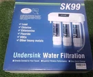 Under Sink Water Filtration System -SK99. Fixed Price $99.00.
