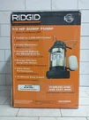 RIDGID500RSDS 1/2 Hp Stainless Steel Dual Suction Sump Pump, Open Box. Fixed Price $123.49.