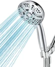 High Pressure Handheld Shower Head, 6 Spray Settings With. Fixed Price $34.34.