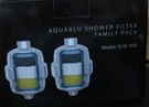 Aquablu Shower Filter Family Pack Chrome Model: Q-SF-500. Fixed Price $29.99.