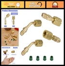 2PCS A2L R32 R454B Brass Adapter Set, 1/4" Female To Reverse Thread, Hvac Q. Fixed Price $30.59.