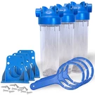 European Design Transparent Standard 10 Inch Water Filter Housing, 3/4 Port. Fixed Price $59.99.