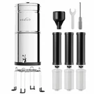 Oemiry 3.25G Gravity-fed Water Filter System With Stand, Stainless Steel. Fixed Price $159.00.