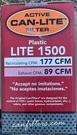 Can-lite Filter 1500 Plastic W/ Out Flange 177 Cfm. Fixed Price $39.00.