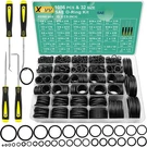 Xbvv 32 Size Sae Ring Assortment Kit 1086 Pcs Standard Buna-n Rubber Black. Fixed Price $35.94.