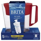 Brita Small 5 Cup Water Pitcher With 1 Standard Filter, Bpa Free Red. Fixed Price $26.95.