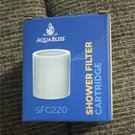 Aquabliss SFC220 Filter Cartridge Blocks Chlorine Revitalizes Showers. Fixed Price $12.48.