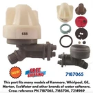 Replacement Nozzle & Venturi Assembly For Kenmore Whirlpool Ge Water Softener. Fixed Price $66.05.