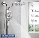 Makefit Dual Filtered Rain Shower Head Combo, High Pressure Handheld. Fixed Price $43.00.