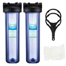Geekpure Pack 20" Water Filter Clear Housing For Whole House - 1" Outlet/inlet. Fixed Price $125.99.