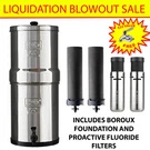 Royal Berkey 3.25 Gal Water W/ Boroux Black & Fluoride Filters. Fixed Price $287.99.