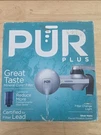 Pur Plus Faucet Mount Water Filtration System Silver Matte PFM300V. Fixed Price $11.60.