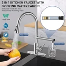 Filter Water Kitchen Faucet With Pull Down Sprayer, Brushed Nickel Stainless. Fixed Price $33.99.