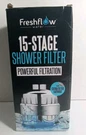 Freshflow 15-STAGE Inline Shower Filter Hard Water Softener With Cartridge. Fixed Price $18.99.