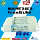 5X Caravan Water Filters Portable Carbon + Hose Connector. Fixed Price $30.54.