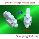 2 Pcs 1/4" High Pressure Switch For Pump Ro Water Fitlers Reverse Osmosis Parts. Fixed Price $12.59.