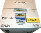 Full Case Of 18 3M Filtrete Basic Air Filter 90 Day 12 X Pleated Furnace. Fixed Price $34.99.