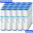 10"X2.5" Whole House Well Water Washable Pleated Sediment Filter 5/20/50 Micron. Fixed Price $79.86.