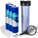 High Capacity Transparent Whole House Water Filter System & Granular Carbon. Fixed Price $164.99.