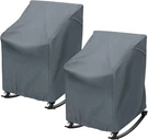 Patio Rocking Chair Covers 27.5" L X 32.5" D 39" H, GREY-2 Packs. Fixed Price $63.09.