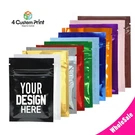 100 4CUSTOMPRINT Foil Mylar Zip Smell Proof Resealable Glossy Printd Bags. Fixed Price $70.40.