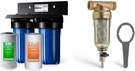 2-STAGE Whole House Water Filter System With Reusable Spin Down 20 Gpm. Fixed Price $368.99.
