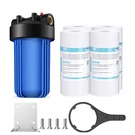 10" X4.5" Big Blue Whole House Water Housing System W/ Sediment Filters. Fixed Price $59.99.