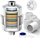20-STAGE Filter-shower Head For Hard Water, With 5 Replaceable Car. Fixed Price $56.77.