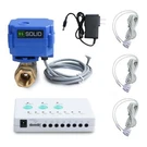 U.s. Solid Alarm Water Leak Detector 1/2 In Brass Motorized Ball Valve 3 Sensors. Fixed Price $87.39.