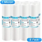 8 Pack Micron 10" X 2.5" 1-STAGE Sediment Water Filter Whole House Replacement. Fixed Price $29.99.