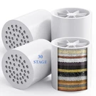 4 Pack 30 Stage Universal Shower Filter Replacement Cartridge -removes Chlori.... Fixed Price $31.40.
