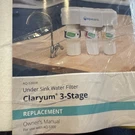 Unused Aquasana AQ-5300R 3-STAGE Under Sink Water Filter Replacement Cartridges. Fixed Price $34.99.