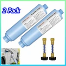 Rv Inline Water Filter W/flexible Hose For Marine Garden Camping 2 Pack. Fixed Price $20.99.