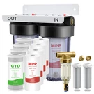 Simpure Sediment Carbon 2-STAGE Whole House Water Filter System 10X4.5" Big Blue. Fixed Price $25.99.
