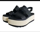 Reef Water Vista Higher Platform Sandal Women Size 9 In Black White. Fixed Price $49.99.