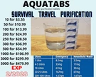 Clean Water Purification Tablets Camping-aquatabs Survival! Best Exp Date 2/2028. Fixed Price $759.99.